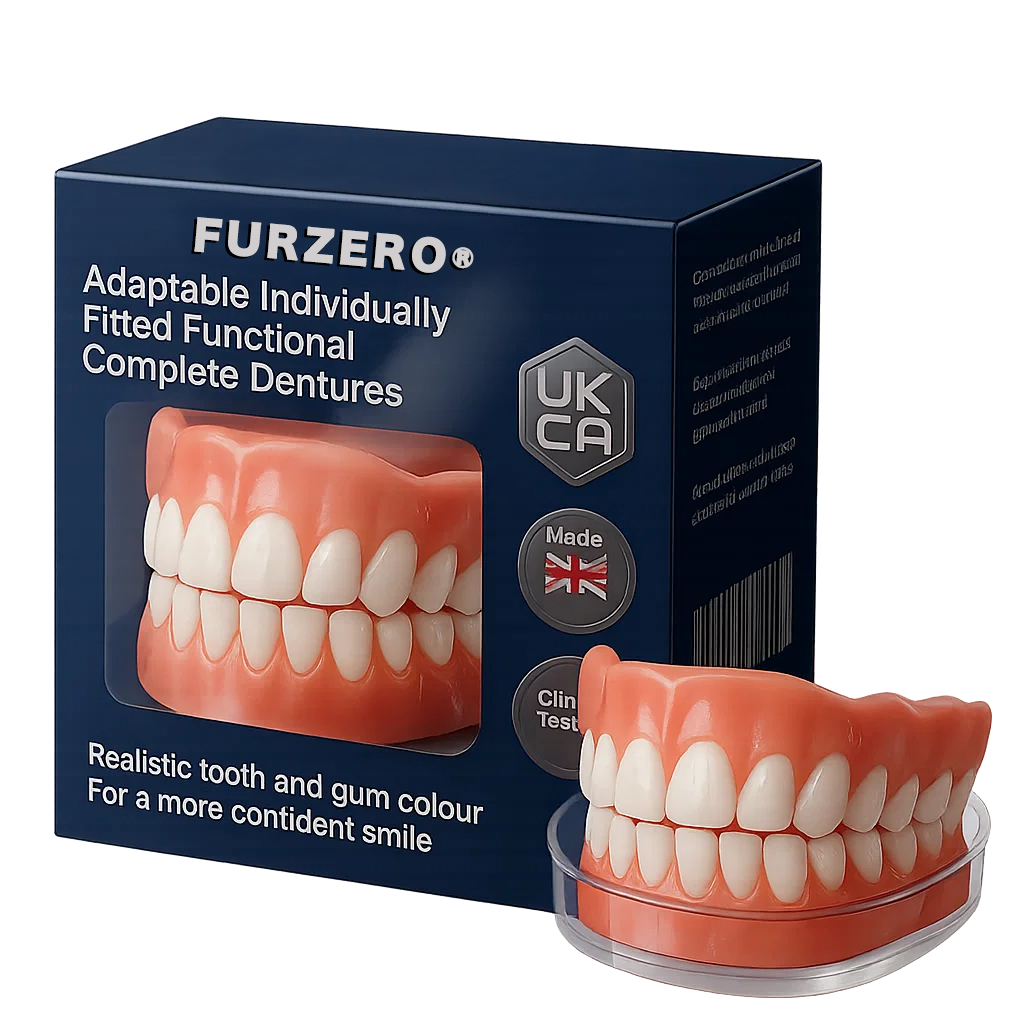 Made and Shipped from 🇬🇧 Furzero®  Adaptable Custom-Fit Functional Complete Dentures